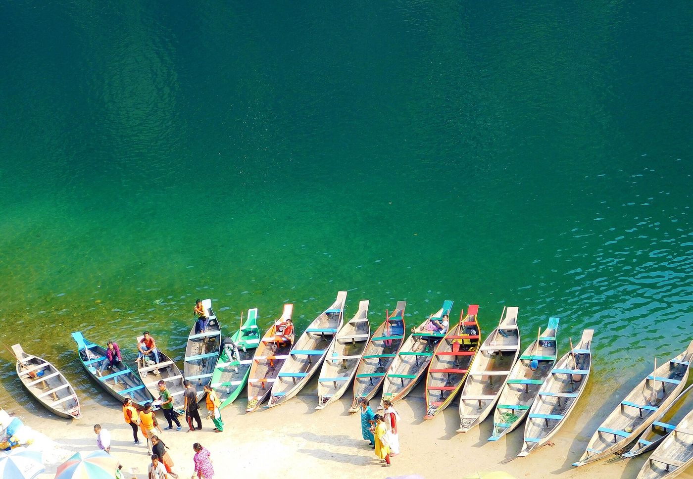 Boating on the Umngot river at Dawki